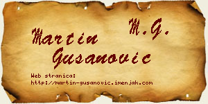 Martin Gušanović vizit kartica